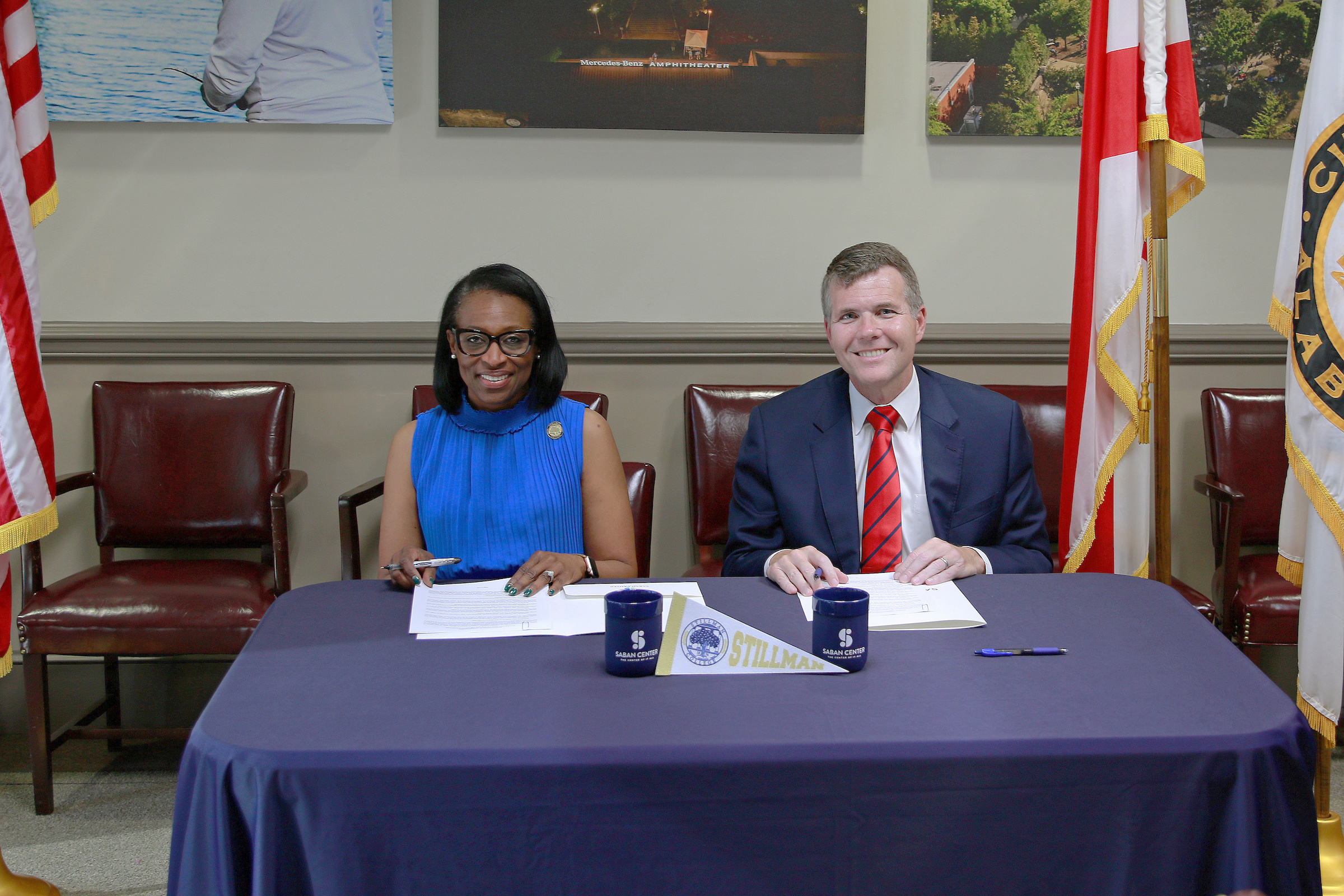 Dr. Yolanda Page, President of Stillman College, and Mayor Maddox